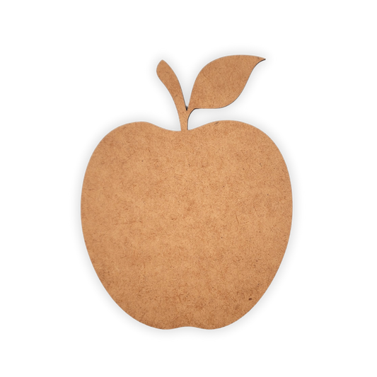 Wooden apple craft cutout