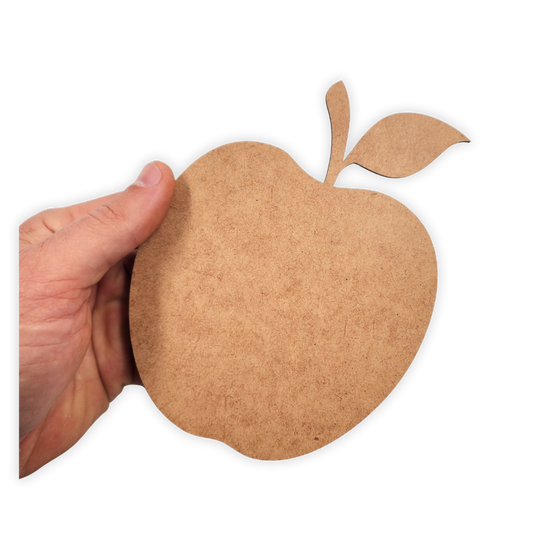 Wooden apple craft cutout