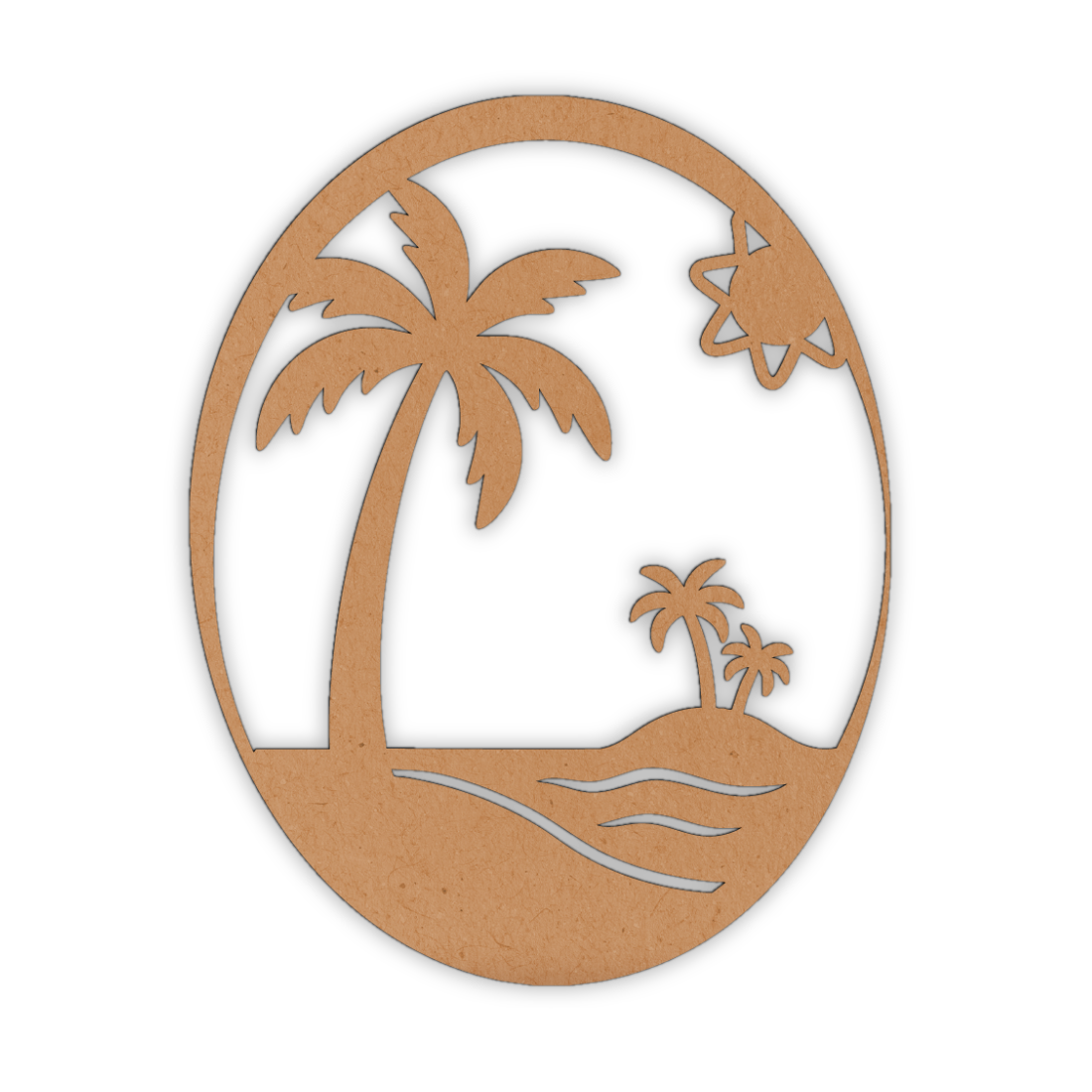 At the beach seaside wooden decor laser cutout