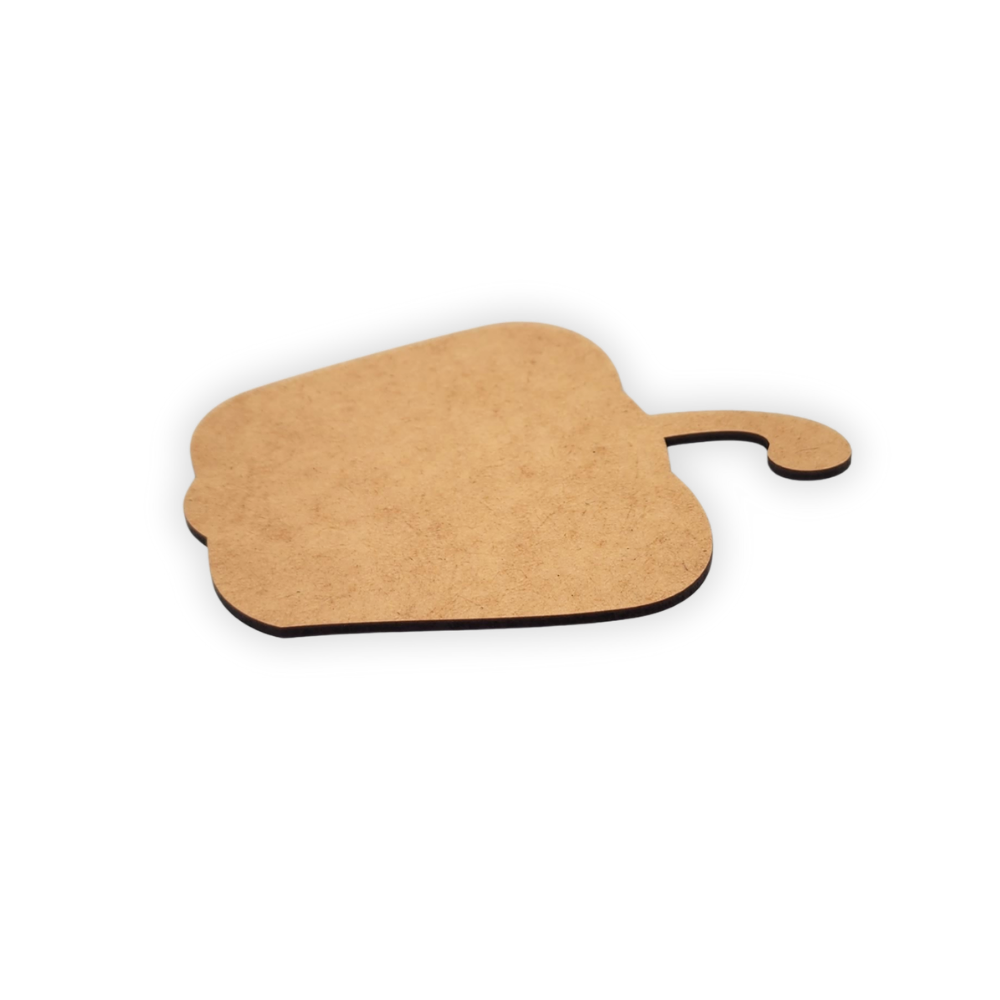 Bell pepper vegetable laser wood cutout