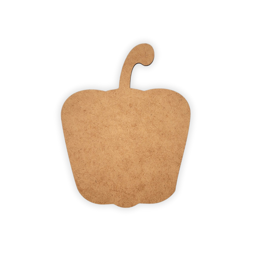 Bell pepper vegetable laser wood cutout