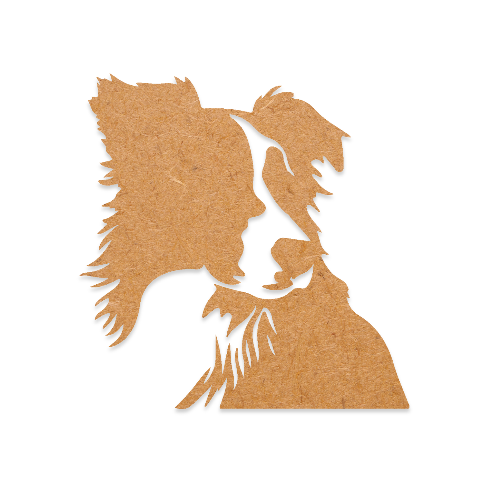 Border Collie wooden blank cut out of 3mm MDF