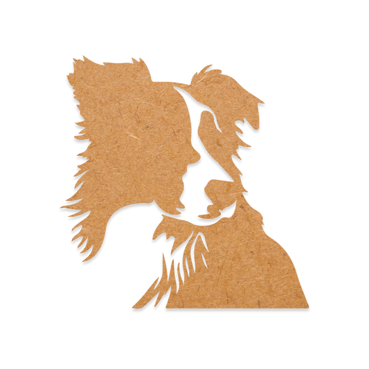 Border Collie wooden blank cut out of 3mm MDF