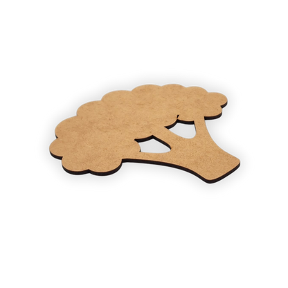 Broccoli vegetable laser wood cutout