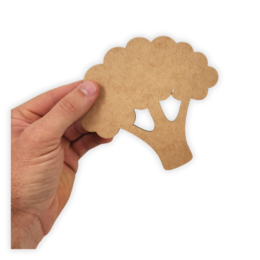 Broccoli vegetable laser wood cutout