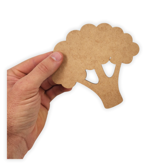 Broccoli vegetable laser wood cutout