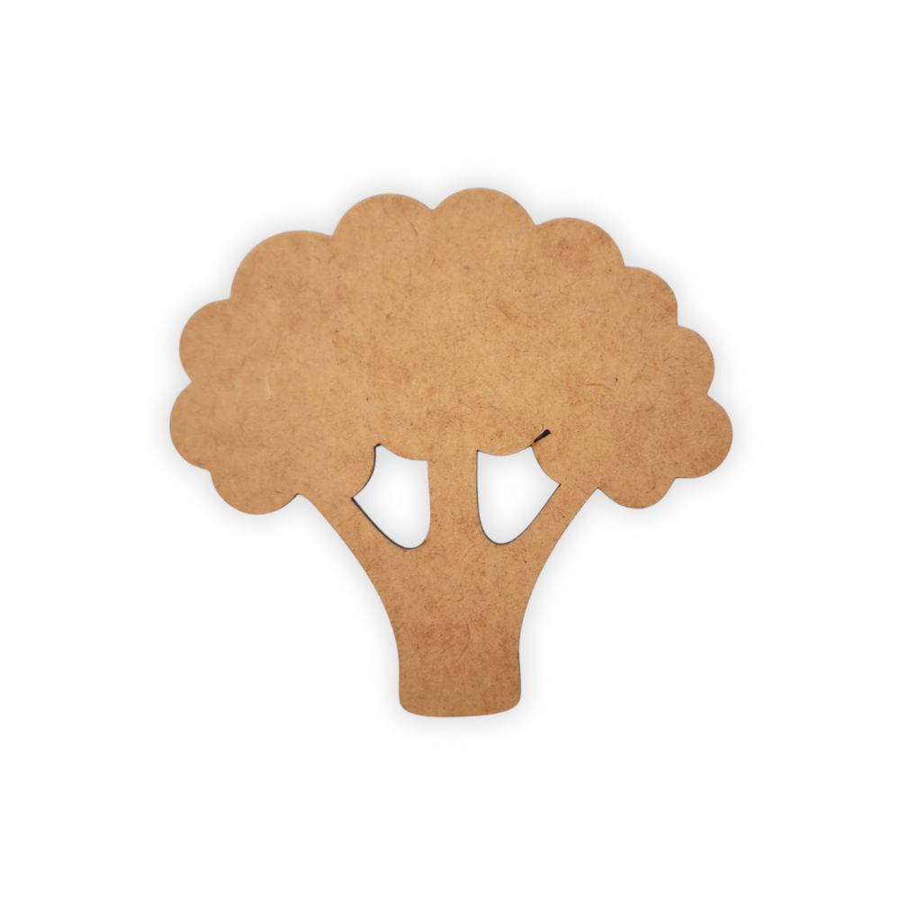 Broccoli vegetable laser wood cutout