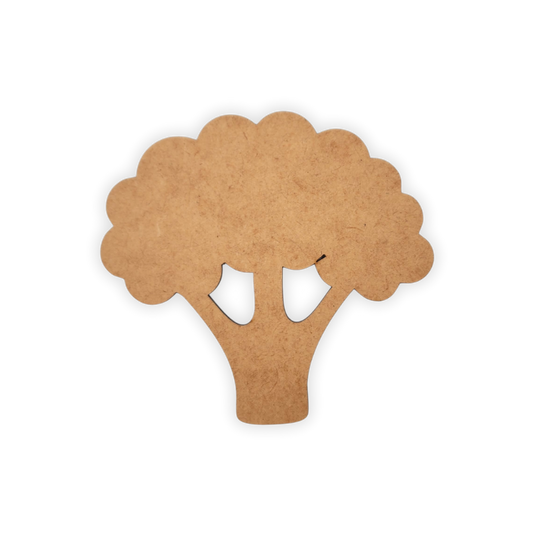 Broccoli vegetable laser wood cutout