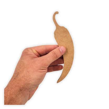 Wooden toy chilli pepper laser cutout