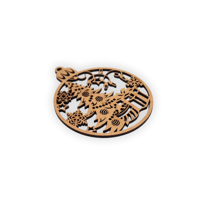 Christmas tree with gifts bauble decor