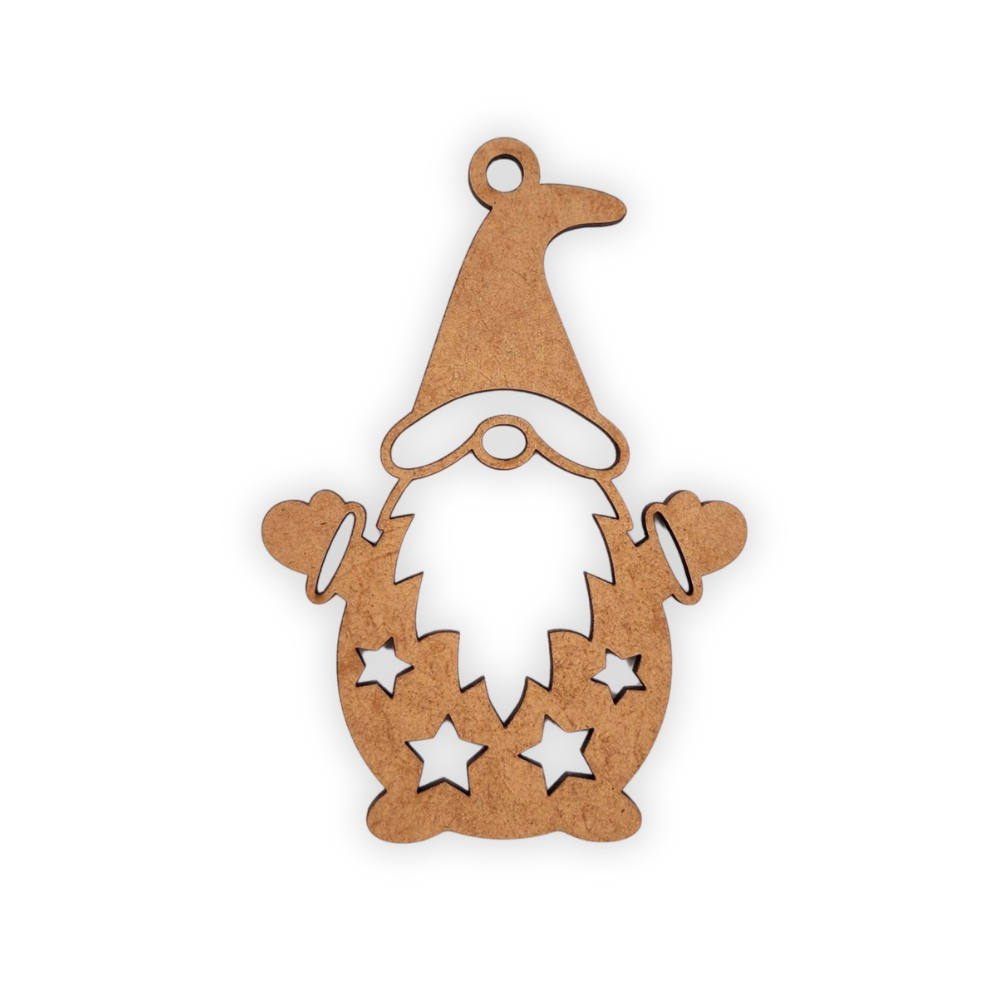 Christmas gnome wooden cutout decoration