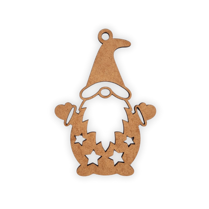 Christmas gnome wooden cutout decoration