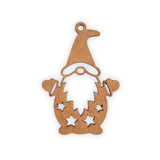 Christmas gnome wooden cutout decoration