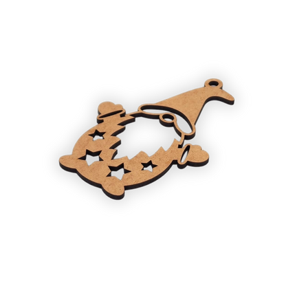 Christmas gnome wooden cutout decoration