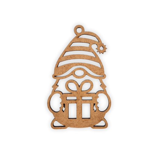 Christmas Gnome decoration holding a gift