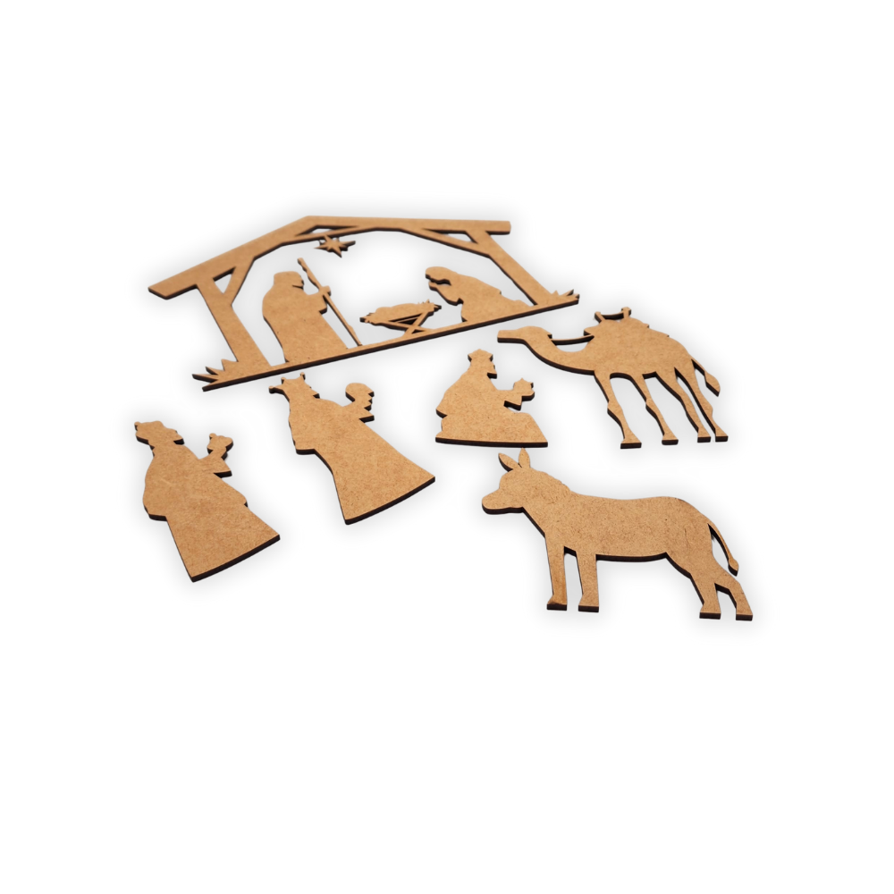 Christmas Nativity Scene with three wise men