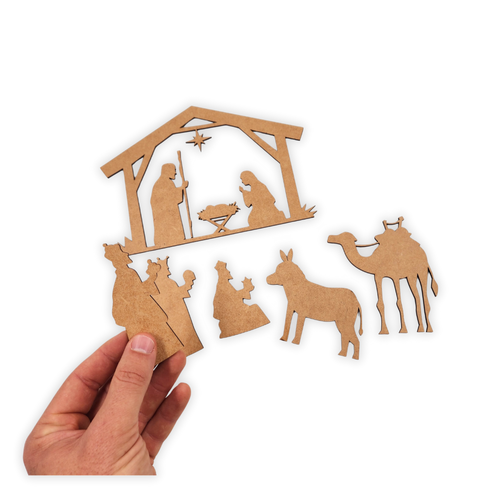 Christmas Nativity Scene with three wise men