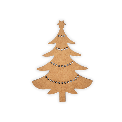 Starry wooden Christmas tree toy cutout