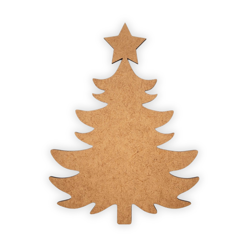 Christmas Tree With a Star wooden decoration