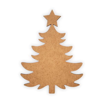 Christmas Tree With a Star wooden decoration