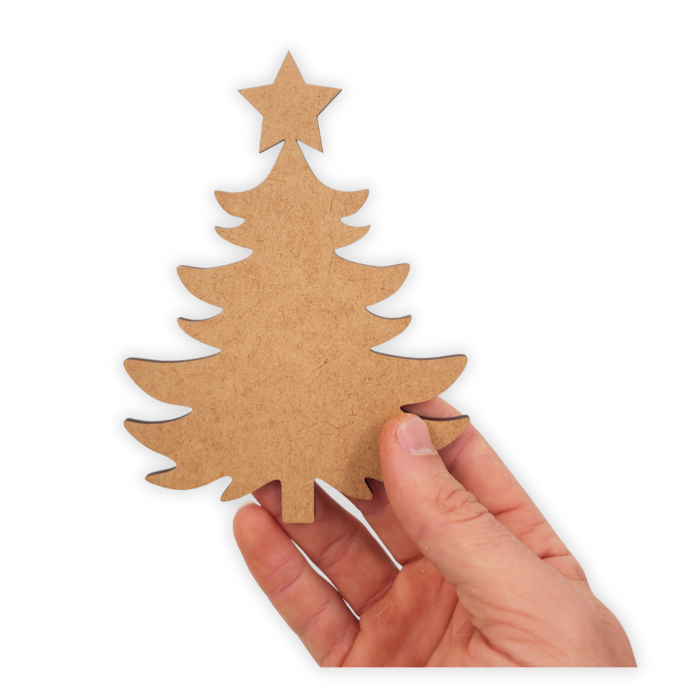 Christmas Tree With a Star wooden decoration