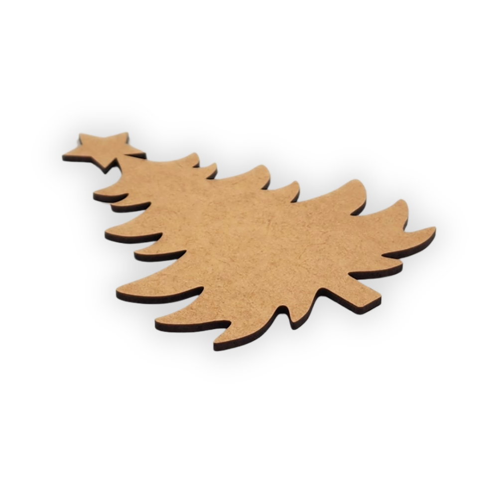 Christmas Tree With a Star wooden decoration