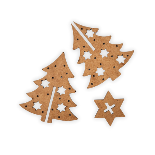 Self assemble wooden Christmas tree