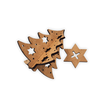 Self assemble wooden Christmas tree