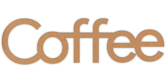 Coffee wooden sign cutout