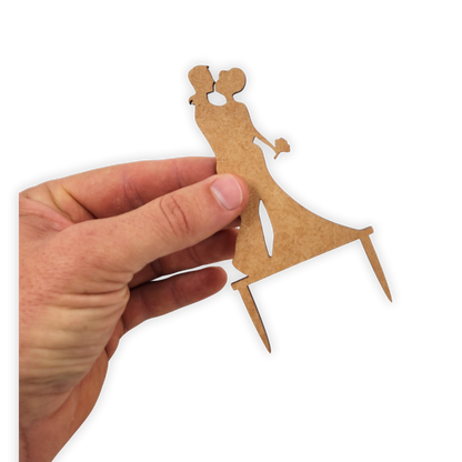 Kissing Couple Cake Topper Cutout