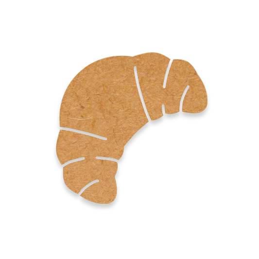 Our Croissant blank is intricately cut from 3mm MDF wood.