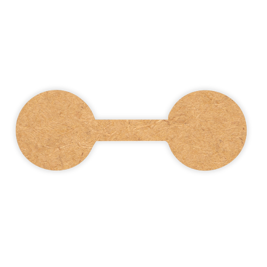 Wooden cutout of a dumbbell for weightlifting
