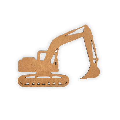 Excavator back actor wood laser cutout