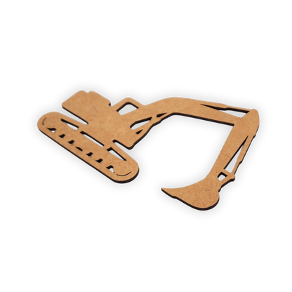 Excavator back actor wood laser cutout