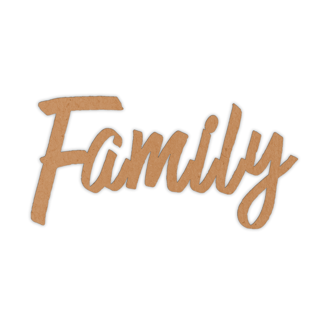 Family word wooden cutout