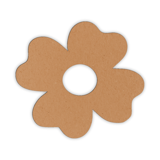 Wooden flower craft cutout