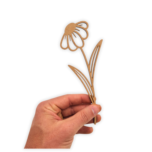 Flower botanical wood cutout