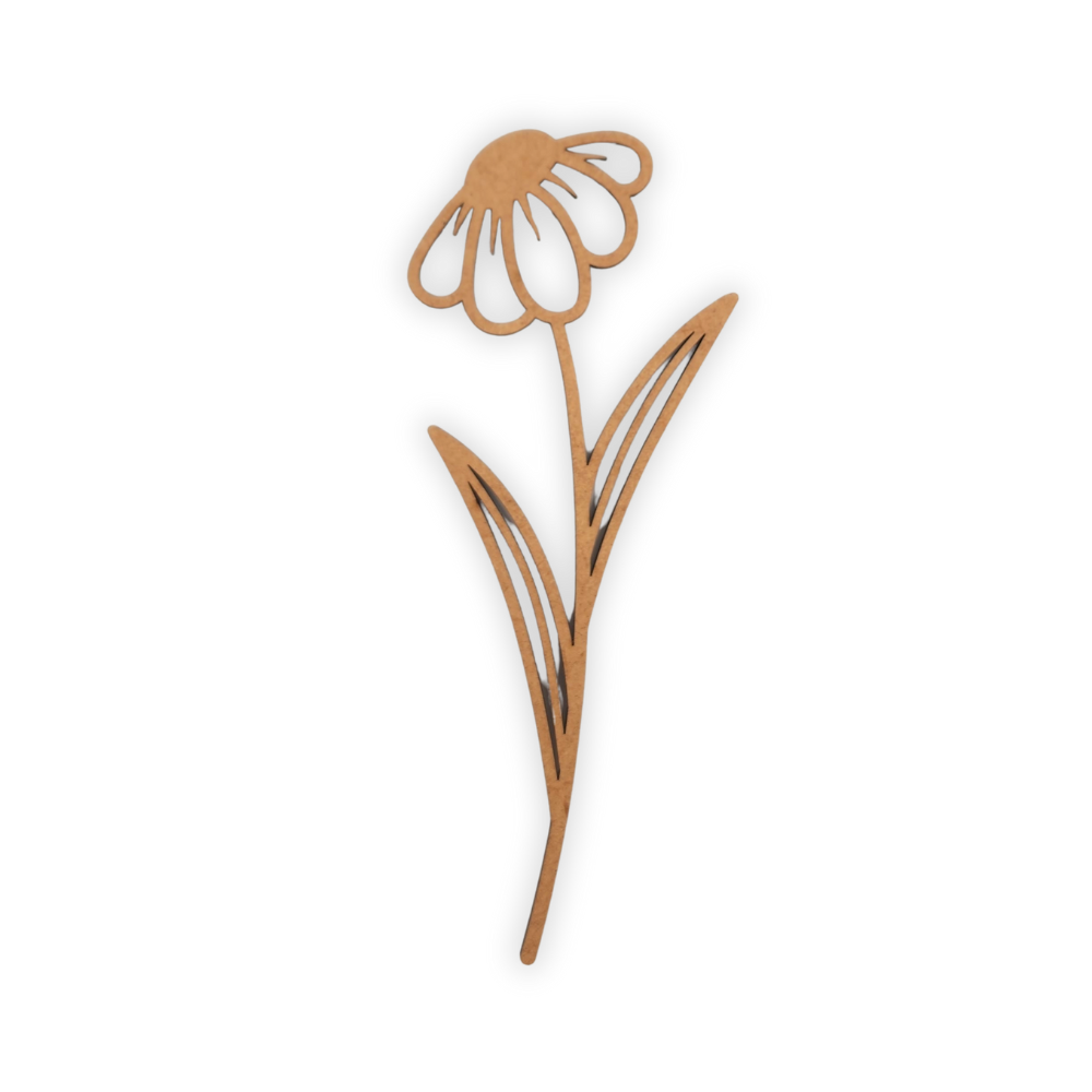 Flower botanical wood cutout