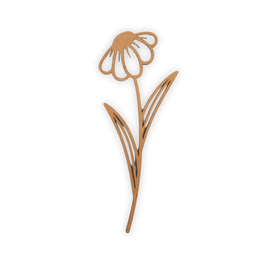 Flower botanical wood cutout