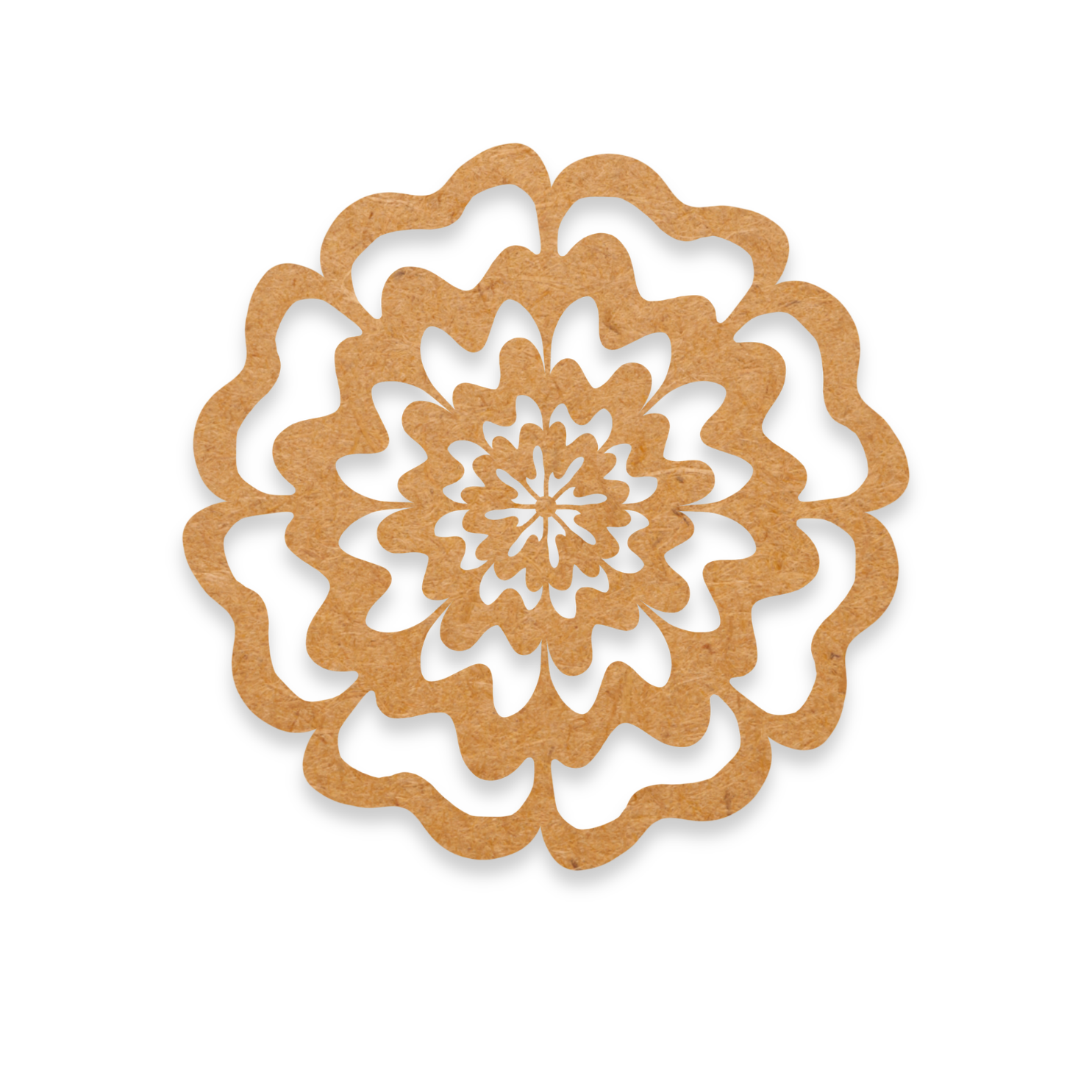 Our flower mandala blank is intricately cut from 3mm MDF wood.