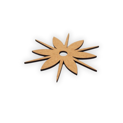 Flower star wood laser cut blank