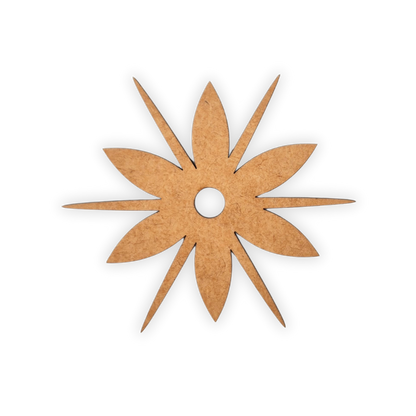 Flower star wood laser cut blank
