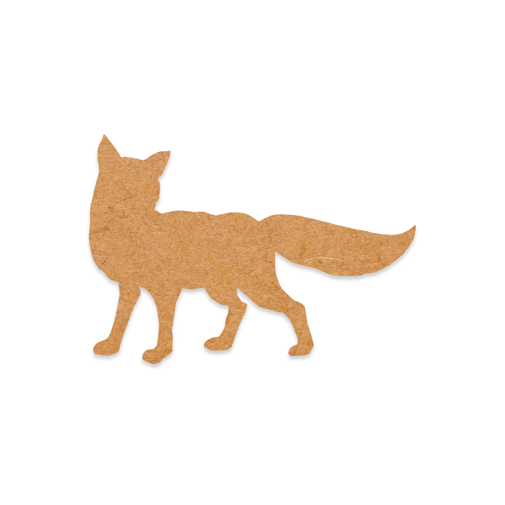 Our Fox is intricately cut from 3mm MDF wood.