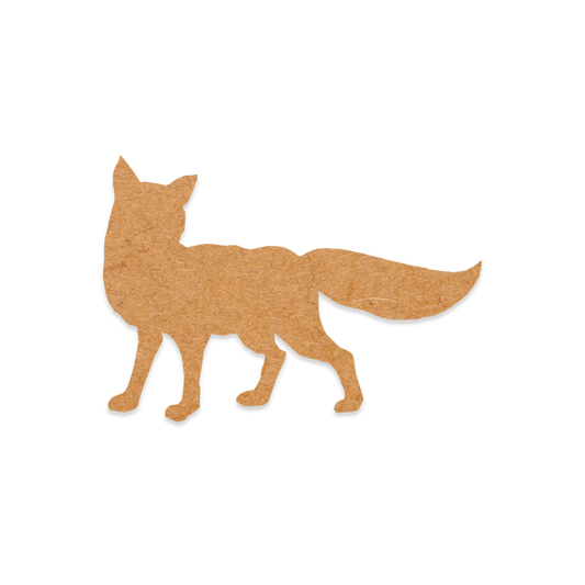Our Fox is intricately cut from 3mm MDF wood.