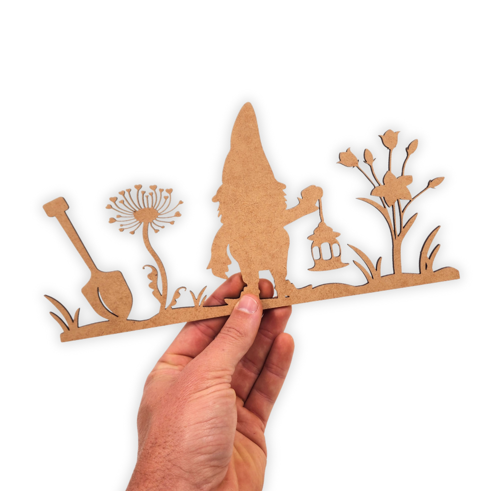 Garden gnome wood cutout for painting