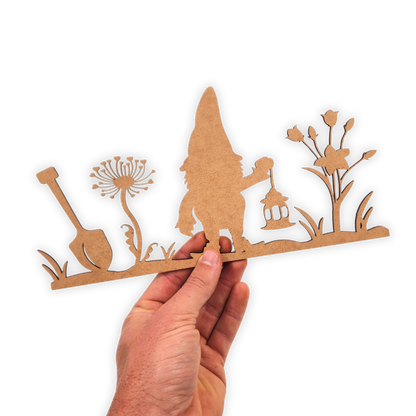 Garden gnome wood cutout for painting