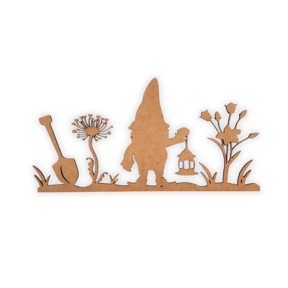 Garden gnome wood cutout for painting