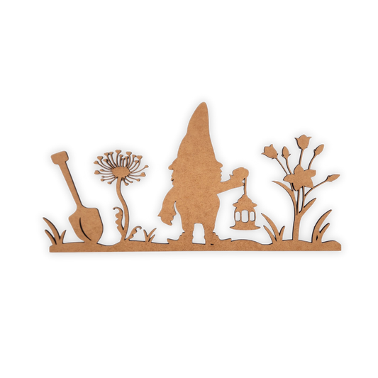 Garden gnome wood cutout for painting