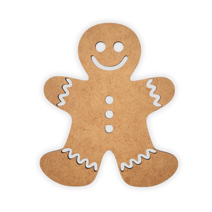 Christmas Gingerbread Man wood blank for painting
