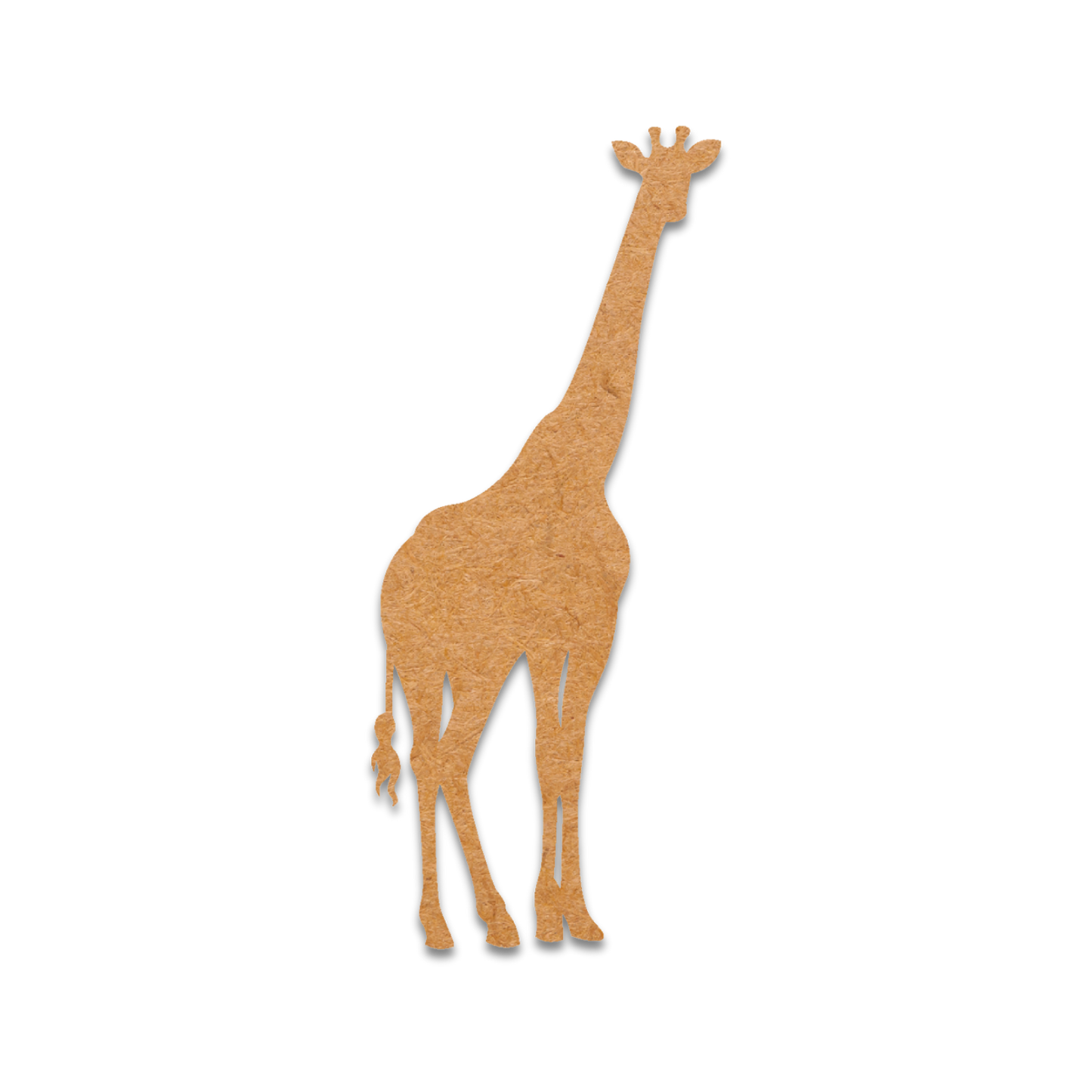 Our Giraffe is intricately cut from 3mm MDF wood.